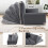Costway Foldable Floor Sofa Upholstered Recliner Chair Convertible Lazy Couch 7