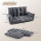 Costway Foldable Floor Sofa Upholstered Recliner Chair Convertible Lazy Couch 2