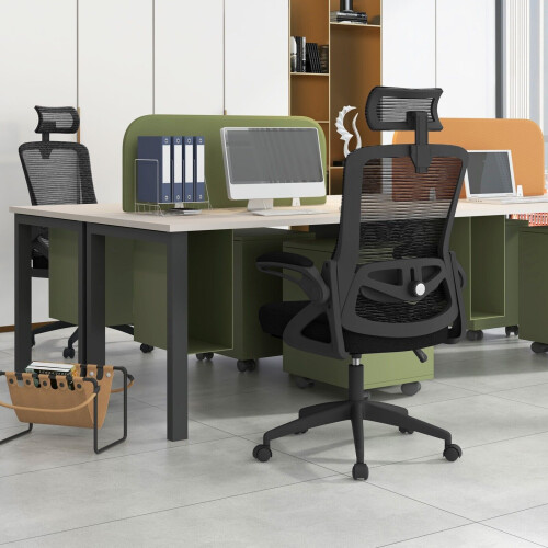 Costway Ergonomic Office Chair Adjustable Swivel Task Chair w/ Lumbar Support 2