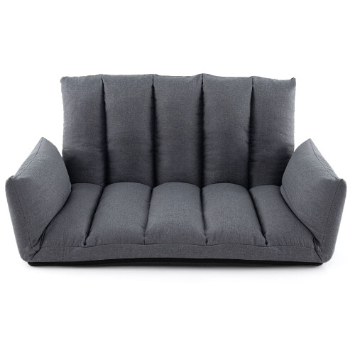 Costway Foldable Floor Sofa Upholstered Recliner Chair Convertible Lazy Couch