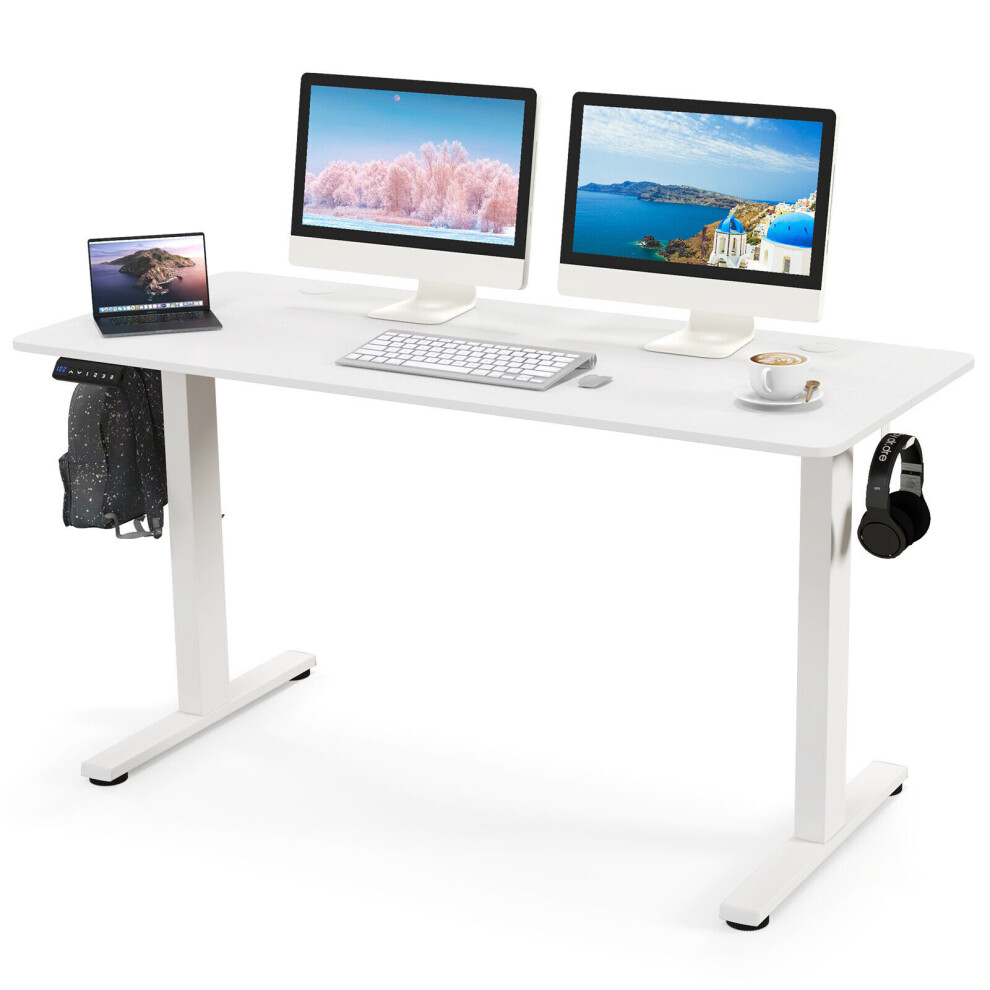 140 x 60cm Electric Standing Desk Home Office Computer Desk w/ 3 Memory Heights-image-OPC-PGWHGCQ-NEW