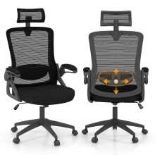 Ergonomic Office Chair Adjustable Swivel Task Chair w/ Lumbar Support