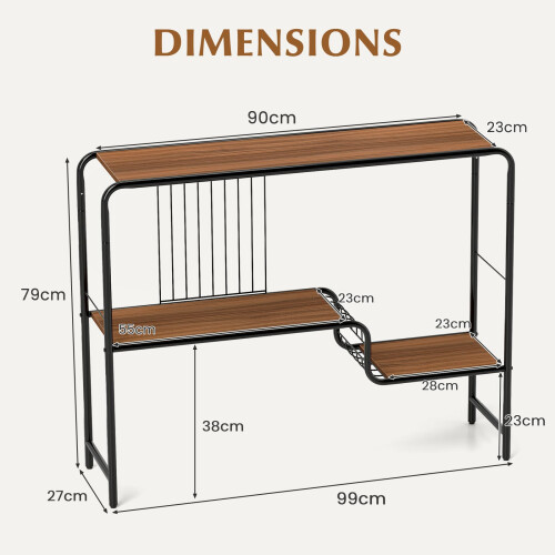 Costway Console Table Narrow Long Entryway Table with Storage Shelf 1