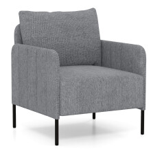 Accent Chair Chenille Single Seat Sofa w/ Adjustable Foot Pads-Grey