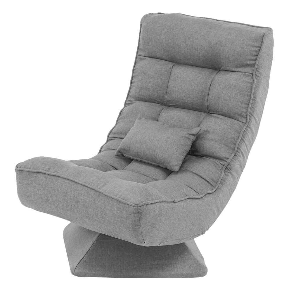 Folding Floor Gaming Chair Swivel Lazy Padded Lounge Chair 4-Position Adjustable