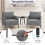 Costway Accent Chair Chenille Single Seat Sofa w/ Adjustable Foot Pads-Grey 6
