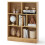 Costway 7-Cube Bookshelf 3-Tier Cubby Storage Organizer Wooden Cube Bookcase 1