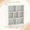 Costway 7-Cube Bookshelf 3-Tier Cubby Storage Organizer Wooden Cube Bookcase 2