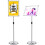 Costway A3 Poster Frame Stand Presentation Stand with Adjustable Height-Sliver 5