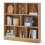 Costway 8-Cube Bookshelf 3-Tier Storage Organizer 100 CM Wood Display Shelf 5