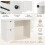 Costway Computer Desk Home Office Writing Desk Study Desk w/ 2 Drawers-White 3