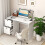 Costway Computer Desk Home Office Writing Desk Study Desk w/ 2 Drawers-White 5