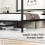 Costway Double Canopy Bed Frame 4-Poster Metal Platform Bed with Headboard-Black 3