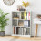 Costway 7-Cube Bookshelf 3-Tier Cubby Storage Organizer Wooden Cube Bookcase 7