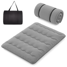 Foldable Tatami Mat Floor Futon Mattress Roll up Sleeping Pad w/ Washable Cover, Small Double/Double/King Size
