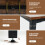 Costway Conference Room Table Rectangle Seminar Table 180 x 90 cm-Brown 7