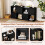 Costway 4-Cube Bookcase 3-Tier Bookshelf Storage Organizer w/2 Cabinets-Black 4