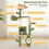 Costway 160 cm Cactus Cat Tree Large Cat Tower w/ Sisal Scratching Posts & Board 2