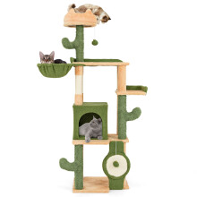 160 cm Cactus Cat Tree Large Cat Tower w/ Sisal Scratching Posts & Board