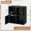 Costway 4-Cube Bookcase 3-Tier Bookshelf Storage Organizer w/2 Cabinets-Black 3