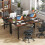 Costway Conference Room Table Rectangle Seminar Table 180 x 90 cm-Brown 4
