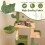 Costway 160 cm Cactus Cat Tree Large Cat Tower w/ Sisal Scratching Posts & Board 5