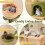 Costway 160 cm Cactus Cat Tree Large Cat Tower w/ Sisal Scratching Posts & Board 4