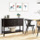 Costway Console Sofa Table Narrow Entryway Table W/ 2 Drawers & 2 Storage Cabinets 7