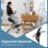Costway Ergonomic Kneeling Chair Posture Correction Stool w/ Back Support-Black 6