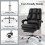 Costway Ergonomic Office Chair PU Leather Computer Chair-Black 4
