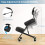 Costway Ergonomic Kneeling Chair Posture Correction Stool w/ Back Support-Black 7