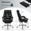 Costway Ergonomic Office Chair PU Leather Computer Chair-Black 2