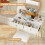 Costway 80 cm Vanity Set w/ Lighted Mirror Makeup Dressing Table w/ Cushioned Stool-White 5