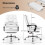 Costway Ergonomic Office Chair PU Leather Computer Chair w/ Footrest-White 2