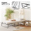 Costway 190 x 90 cm Folding Bed Single Size Guest Bed with Memory Foam-White 7