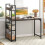 Costway Computer Desk 120 CM Study Writing Desk with Charging Station-Brown 5