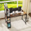 Costway Computer Desk 120 CM Study Writing Desk with Charging Station-Brown 6