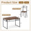 Costway 5 Pcs Dining Table Set Industrial-Style Kitchen Table & 4 Chairs-Coffee 2