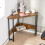 Costway Corner Desk Triangle Computer Desk Laptop Desk w/ Power Outlet 6