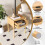 Costway Bamboo Bedside Table with Tempered Glass Drawer Square Bedroom End Side Table 7