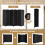 Costway 6-Panel Room Divider 240 x 170 cm Folding Privacy Screen Wooden Frame Partition Screen 4