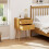 Costway 2-Drawer Sofa Side Bedside Table w/ Solid Wood Legs-White 4