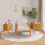 Costway 2-Drawer Sofa Side Bedside Table w/ Solid Wood Legs-Natural 5
