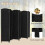 Costway 6-Panel Room Divider 240 x 170 cm Folding Privacy Screen Wooden Frame Partition Screen 5