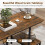 Costway 2-Tier Display Rack Rustic TV Console Table Industrial Sofa Table Rack 6