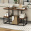 Costway 2-Tier Display Rack Rustic TV Console Table Industrial Sofa Table Rack 3