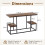 Costway 2-Tier Display Rack Rustic TV Console Table Industrial Sofa Table Rack 2