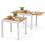 Costway 4-6 Person Expandable Patio Dining Table Aluminum Rectangular Indoor Outdoor Table 1
