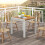 Costway 4-6 Person Expandable Patio Dining Table Aluminum Rectangular Indoor Outdoor Table 6