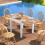 Costway 4-6 Person Expandable Patio Dining Table Aluminum Rectangular Indoor Outdoor Table 3